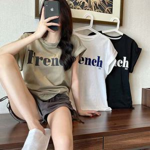 샵앤) 여성 라운드넥 프렌치 루즈핏 반팔티 WON-WSH-WC52FBF