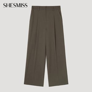 [쉬즈미스] 핀턱 히든 와이드 팬츠_SWWSLP32100_BR