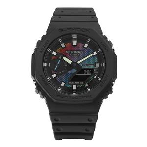 지샥 GA-2100RW-1ADR (GA-2100RW-1A) 빅페이스 디지털 아날로그 팔각 스포츠 군인 무지개 남성 우레탄시계