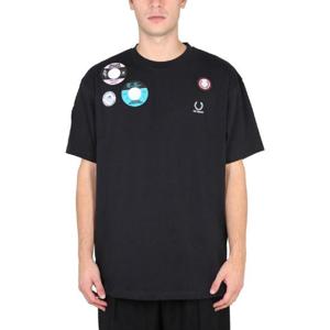 FRED PERRY X RAF SIMONS 패치가 있는 오버사이즈 티셔츠 FP-SM3123-42102