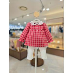 [아가방]MARIO웬디 체크 블라우스 상하세트 01S523054