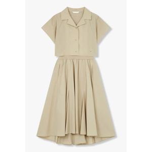 [지컷]오픈 카라 셔츠 레이어드 원피스(7295237103)