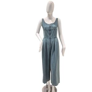 [파파야]지퍼 데님 점프슈트(PNPRJS002B)