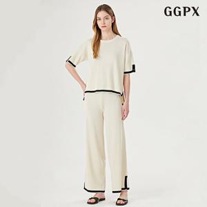 GGPX 언발 니트 롱팬츠 셋업 (GOBOW020D)