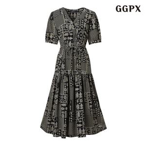 GGPX 페이즐리 허리끈 원피스 (GPBOW037D)