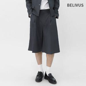 빌리버스 남성 와이드 팬츠 뒷밴딩 반바지 버뮤다 슬랙스 BITP052