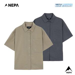 [네파] 여성 여름 디플라이 린넨 세미크롭 반팔 남방 7L41560