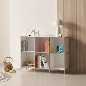 N1591 2단 모듈 스틸 책장 1color