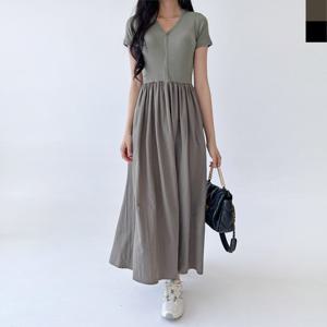 샵앤) 여성 바캉스 반팔 롱 원피스 WDM-WDR-GSSND63