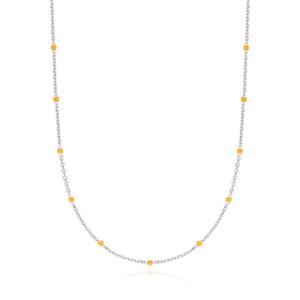 [티르리르]에폭 실버 제이드 옐로우 목걸이 TNSSVW4127-Y