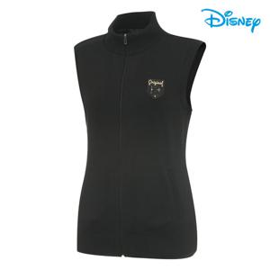 [디즈니골프]여성 반집업 와펜 포인트 니트 조끼 베스트 DM3LKV002