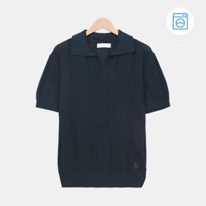 [빌리버스]빌리버스 남자 워셔블 크로셰 니트 반팔 BOCET004