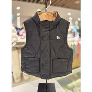 [블루독베이비] 25 FW(DG)하이넥 퀼팅 덕다운 베스트(45A1913002)백일 돌 조카 선물 유아 양면조끼 경량 리