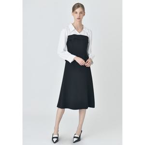 [샤틴]배색 포인트 원피스/S243B601_CC