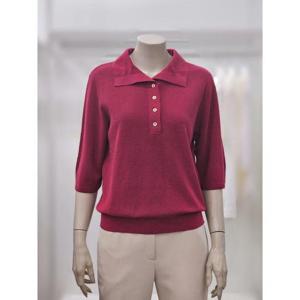 프렐린 세이브존02 카라넥 7부 소매 니트 RWP253S12