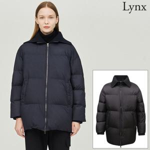 [링스골프]여성 탈부착 니트 중기장 다운 점퍼(L21C4JD265)_US