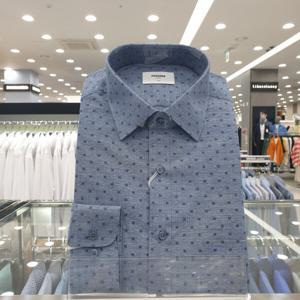 [레노마셔츠]슬림핏 솔리드변형 플라워 프린트 ROSSL0985_DJ