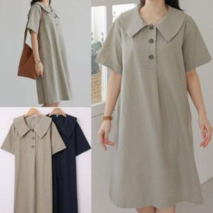 원피스 OPS 빅사이즈 모건카 라면 반팔 504U204S 여성 의류