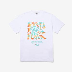 휠라 페스타 그래픽 티셔츠 FS2RSF2401X_WHI