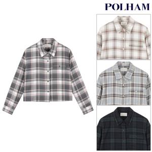 폴햄  여성 플란넬 크롭 셔츠(PHF4WC2012)