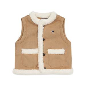 [블루독베이비] 25FW 신상 (BE)벨로아 FUR VEST (45C1422501)