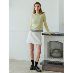 스팽글 세미 A라인 미니 스커트 OW4AS8700