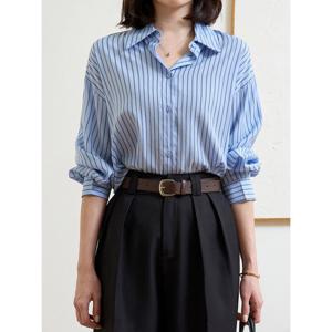[모리스커밍홈]간절기 스트라이프 베이직 셔츠_M2509BL079C