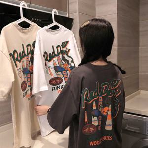 HOTBBA / 루시 프린팅 오버핏 반팔티 SD_250406