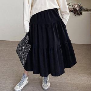 나야홍 / 빅사이즈 508 감성티어드밴딩스커트 DYYV115