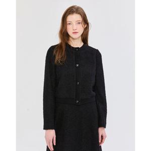 질스튜어트 뉴욕 여성 24FW 블랙 짜임 울혼방 트위드 블라우스 JSBL4D320BK