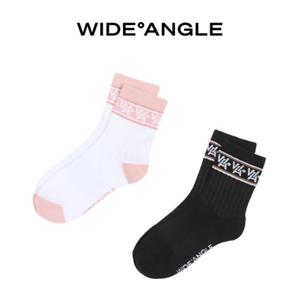 [와이드앵글]CO 중목 로고 파일 양말 L WWU24S02