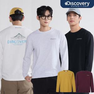 디스커버리 25FW 가을 신상 남성/여성/공용 마운틴 그래픽 기능성 긴팔티셔츠 티셔츠/긴팔티/소로나웜/세미오버핏 DXRL21054