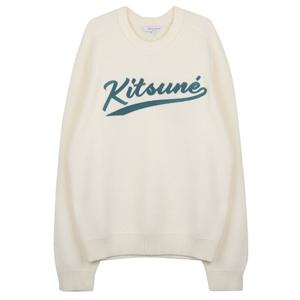 (명품) 메종키츠네 바시티 자수 메시 니트 OM0080