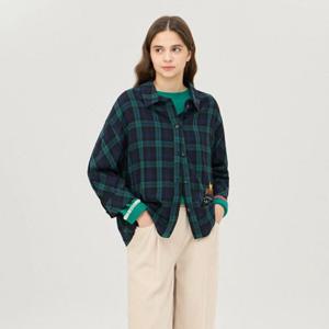 [베네통]모르코 체크 블라우스_BABLA4541