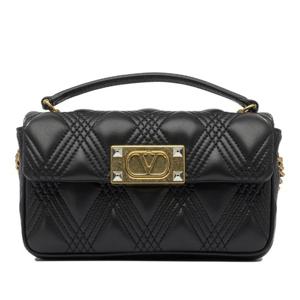 발렌티노 퀼티드 골드 로고 플랩 크로스바디 백 7W2B0R96XCA 0N