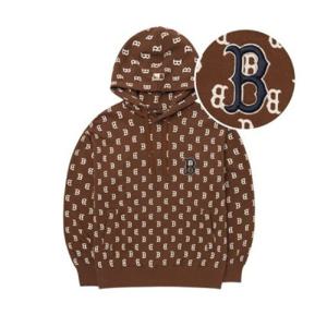 MLB후드티 PQJ 3AHDM0224-43BRD 클래식 모노그램 전판패턴 오버핏 후드티 B
