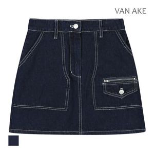[반에이크]MARIO스티치라인 데님 미니스커트_VB2XDKU201Z