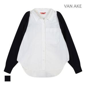 [반에이크]MARIO소매배색 블라우스_VB33BLMD01Z