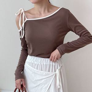 나야홍 / 빅사이즈 509 원웨이오픈스트링티셔츠 DALV175