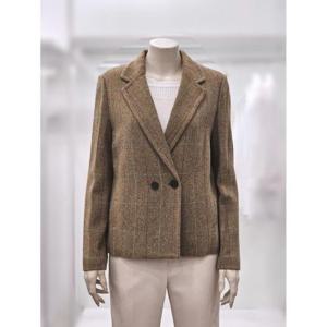 프렐린 세이브존02 모혼방 체크 카라넥자켓 RJK253050