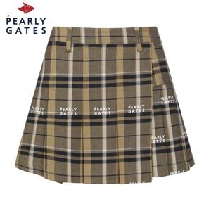 [파리게이츠] 파리게이츠 여성 로고 타탄 체크 플리츠 믹스 큐롯 스커트 521C4PN356_BG