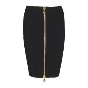 발망 크로코 패턴 니트 미디 스커트 FF0LC290KJ14 0PA