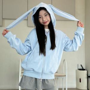 [더데이걸]뽀송래빗귀달이 후드집업점퍼TGJM24T07