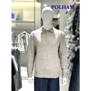 [폴햄]남성 메리노 케이블 카라 풀오버 니트 PHF4ET1471 -US