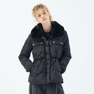 렉스퍼 칼라 치커리 다운 재킷 (UFKWJA4A4T-BLACK)