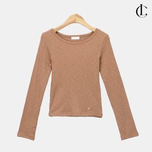 엘케이트 여성 슬림 골지 긴팔티 간절기 레이어드 데일리 라운드넥 티셔츠 LID018