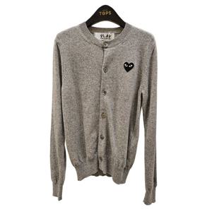 [꼼데가르송][롯데탑스]AX-N023-051블랙 하트 라운드넥 가디건