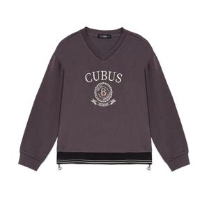 [뱅뱅]여성 베이직 브이넥 레터링 긴팔 티셔츠 CTL621