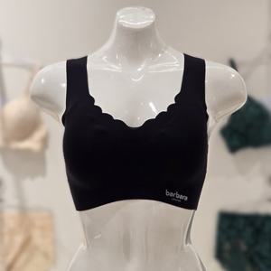 [바바라] 노와이어 런닝형 무봉제 심리스 브라탑 ABR6020B BK