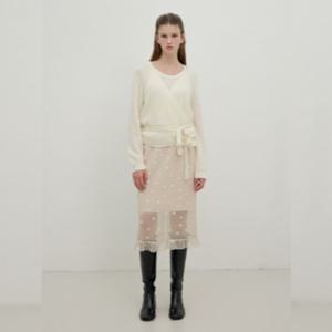 [올리브데올리브]쉬어 플라워 스커트 (OW5AS802-GB)